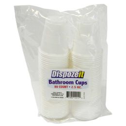36 Pieces Bathroom Cup 80 Count 2.5 Ounces White - Disposable Cups