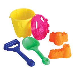 12 Pieces Beach Bucket With 5 Sand Tools - Beach Toys