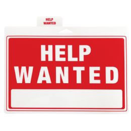 48 Pieces Plastic Sign Help Wanted 12 X 9 Inches - Signs & Flags