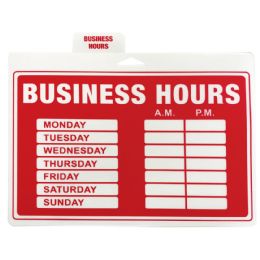 48 Pieces Plastic Sign Business Hours 12 X 9 Inches - Signs & Flags