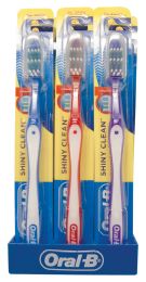 72 Pieces OraL-B Toothbrush 1pk Shiny Clean Soft With Cap - Toothbrushes and Toothpaste