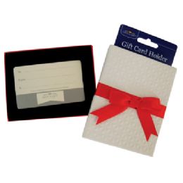 48 Pieces Gift Card Holder With Red Bow 4.5 X 3.5 Inch White - Card Holders and Address Books