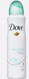 6 Units of Dove Spray 150 Ml Sensitive Women - Deodorant