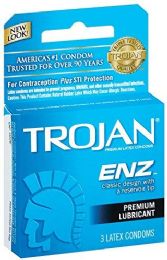 12 Pieces Trojan Condom 3 Count Enzl Blue Armor - Personal Care Items