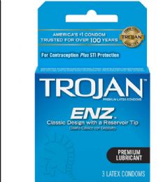 12 Pieces Trojan 3 Count Lubricated/blue - Personal Care Items