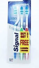 24 Pieces Signal Toothbrushes 3 Pack Soft Fighter - Toothbrushes and Toothpaste