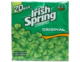 4 Pieces Irish Spring 20 Pack Bar Soap 3.75 Oz Original Feel Clean And Fresh - Soap & Body Wash