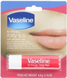 24 Pieces Vaseline Lip Therapy 0.16 Oz Rosy Lips - Lip Gloss