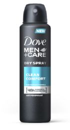 6 Units of Dove Spray 150 Ml Clean Comfort(men - Deodorant