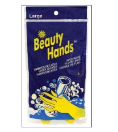 144 Pieces Latex Glove Large Yellow Flock Lined - Kitchen Gloves