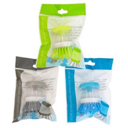 Soap Dispensing Palm Brush 3ast Colors/color Bag