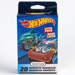 24 of Bandages Kids 20ct Hot Wheels Latex Free Boxed