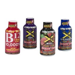 Energy Shots 2oz 192pc Display 4 Asst Flavors Xtra Stacker 2
