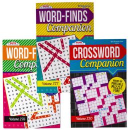 Puzzle Book Companion Wordfind/crossword 3 Asst In Pdqppd