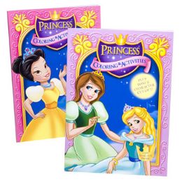 Coloring Book Princess In Pdq2 Asst With Bonus Cut Out