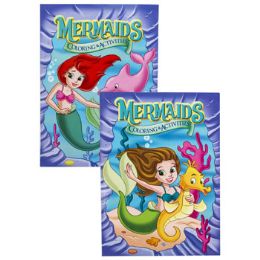 Coloring Book Mermaids In Pdq2 Asst W/bonus Cut Outs