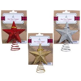 24 Pieces Tree Topper Mini Glitter Star - Christmas Ornament