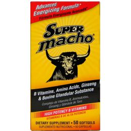 6 Pieces Super Macho Softgels 50 Count - Pain and Allergy Relief