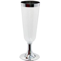 8 Pieces Silver Champagne Cup 24 Count 5 Oz In Pvc Printed Gift Box - Party Paper Goods