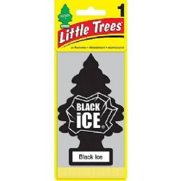 24 Pieces Little Tree 1ct Black Ice - Air Fresheners