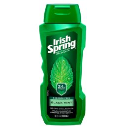 6 Units of Irish Spring B/wash 18 Oz Black Mint - Soap & Body Wash