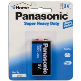 48 Pieces Panasonic Batteries Super Heavy Duty 9 Volt/1 Pack - Batteries
