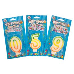 72 of Number Birthday Candles 3 Inch With Cake Decoration Numbers 0-9