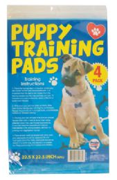 24 Pieces Puppy Training Pads 4 Pack 22.5 X 22.5 Inches - Pet Grooming Supplies
