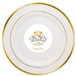 12 of Crown Dinner Plate Executive Collection 10 In 10 Pk Gold
