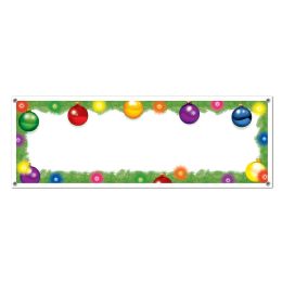 12 Pieces Holiday Sign Banner AlL-Weather; 4 Grommets - Party Banners