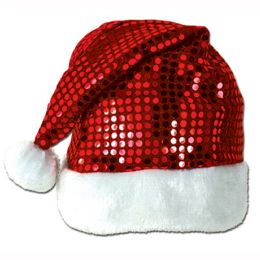 12 Pieces SequiN-Sheen Santa Hat One Size Fits Most - Party Hats & Tiara