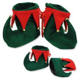 12 Units of Elf Boots One Size Fits Most; Indoor Use Only - Party Novelties
