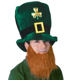 6 of Plush Leprechaun Hat W/beard One Size Fits Most