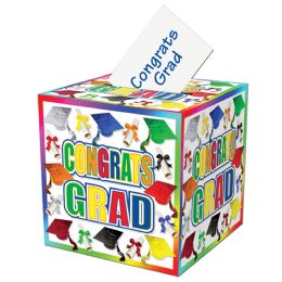 6 Units of Graduation Card Box Assembly Required - Party Novelties