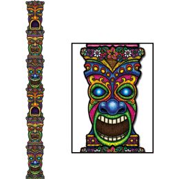 12 Pieces Jointed Tiki Totem Pole Prtd 2 Sides - Bulk Toys & Party Favors