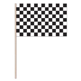 144 of Checkered Flag - Plastic W/22 Wooden Stick