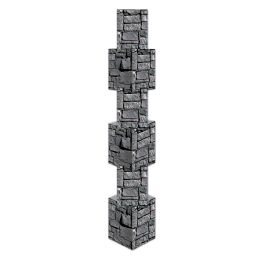6 Units of Stone Column 6 Individual Sections Create 1-5' 7.25 Column; Assembly Required - Party Novelties