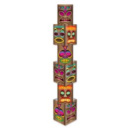 6 Units of Tiki Column 6 Individual Sections Create 1-5' 7.25 Column; Assembly Required - Party Novelties