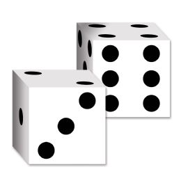 12 Units of Dice Card Boxes Assembly Required - Party Novelties