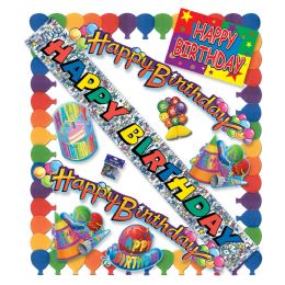 6 Units of Happy Birthday Party Kit - Party Accessory Sets
