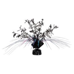 12 Units of Musical Notes Gleam 'n Spray Centerpiece Black, Cerise, Turquoise - Party Center Pieces