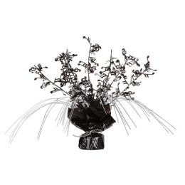 12 Units of Musical Notes Gleam 'n Spray Centerpiece Black & Silver - Party Center Pieces