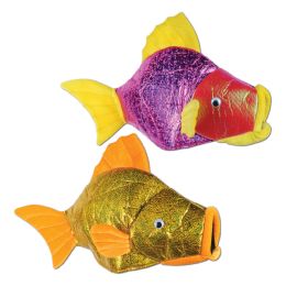 6 Pieces Fish Hats Asstd Colors; One Size Fits Most - Party Hats & Tiara