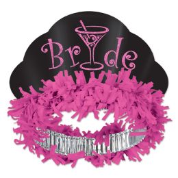 12 Pieces Glittered Bride Tiara - Party Hats & Tiara