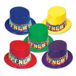 25 Pieces Rainbow Blast Toppers Asstd Colors; One Size Fits Most - Party Hats & Tiara
