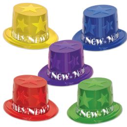 25 Units of New Year Star Toppers Asstd Colors; One Size Fits Most - Party Accessory Sets