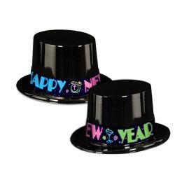 25 Units of Neon Party Topper Black; One Size Fits Most - Party Accessory Sets