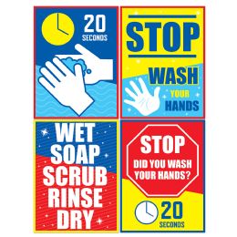 48 Pieces Stop Scrub Your Hands Paper Wall Signs - Hanging Decorations & Cut Out