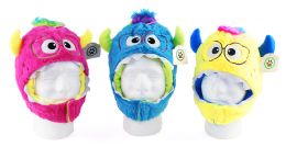 12 of Children's Plush Monster Hats - Assorted Spooky Styles