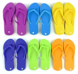 48 Pairs Women's Flip Flops - Solid Colors - Women's Flip Flops